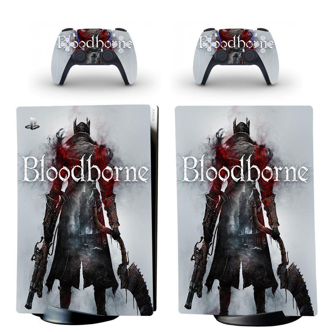 BloodBorne decal skin for PS5 digital Console & 2 Controllers