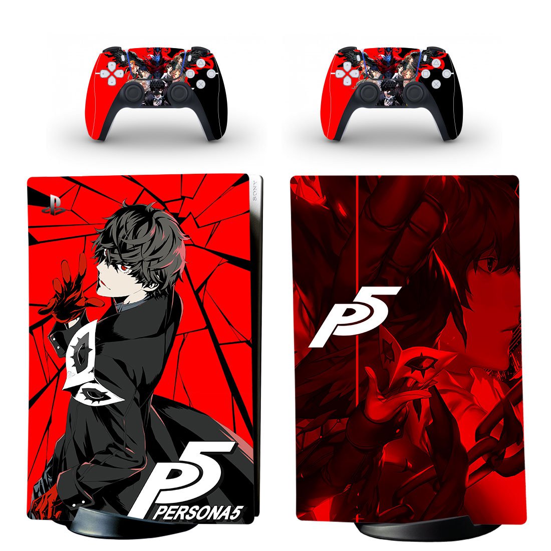 Persona 5 decal skin for PS5 digital Console & 2 Controllers