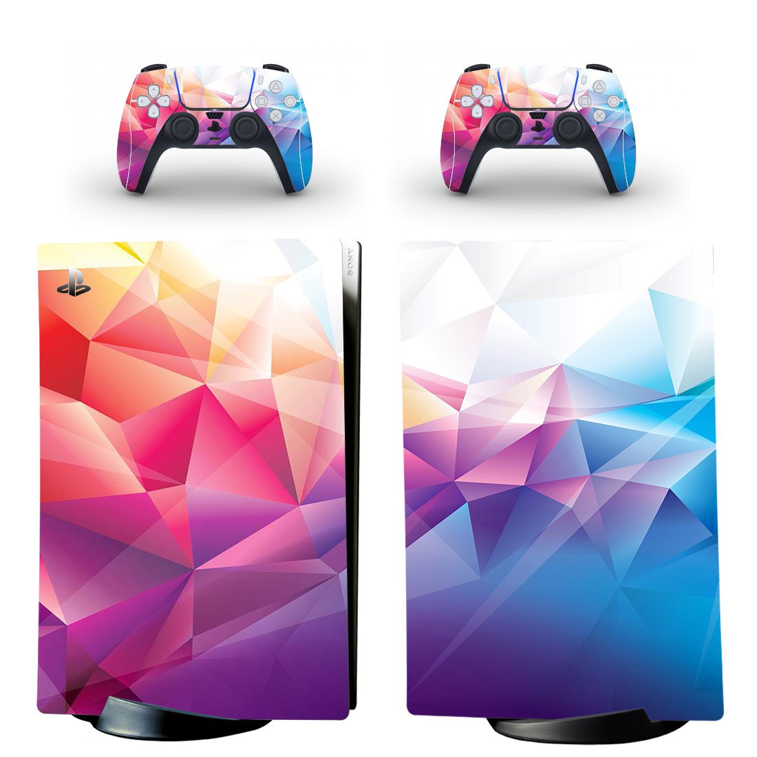 Geometric Texture decal skin for PS5 digital Console & 2 Controllers