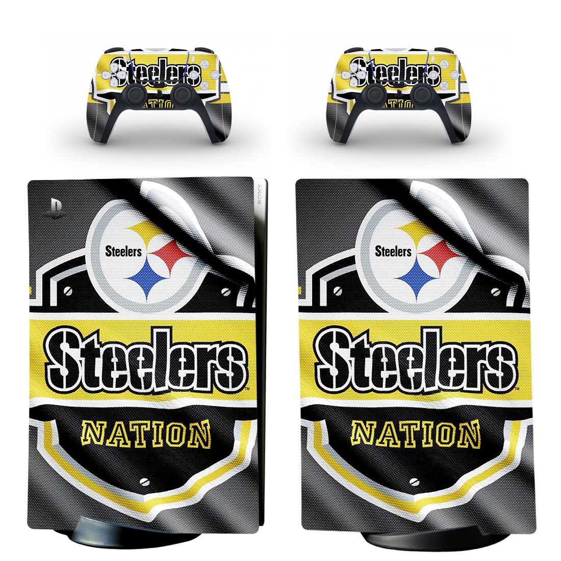 Pittsburgh Steelers decal skin for PS5 digital Console & 2 Controllers