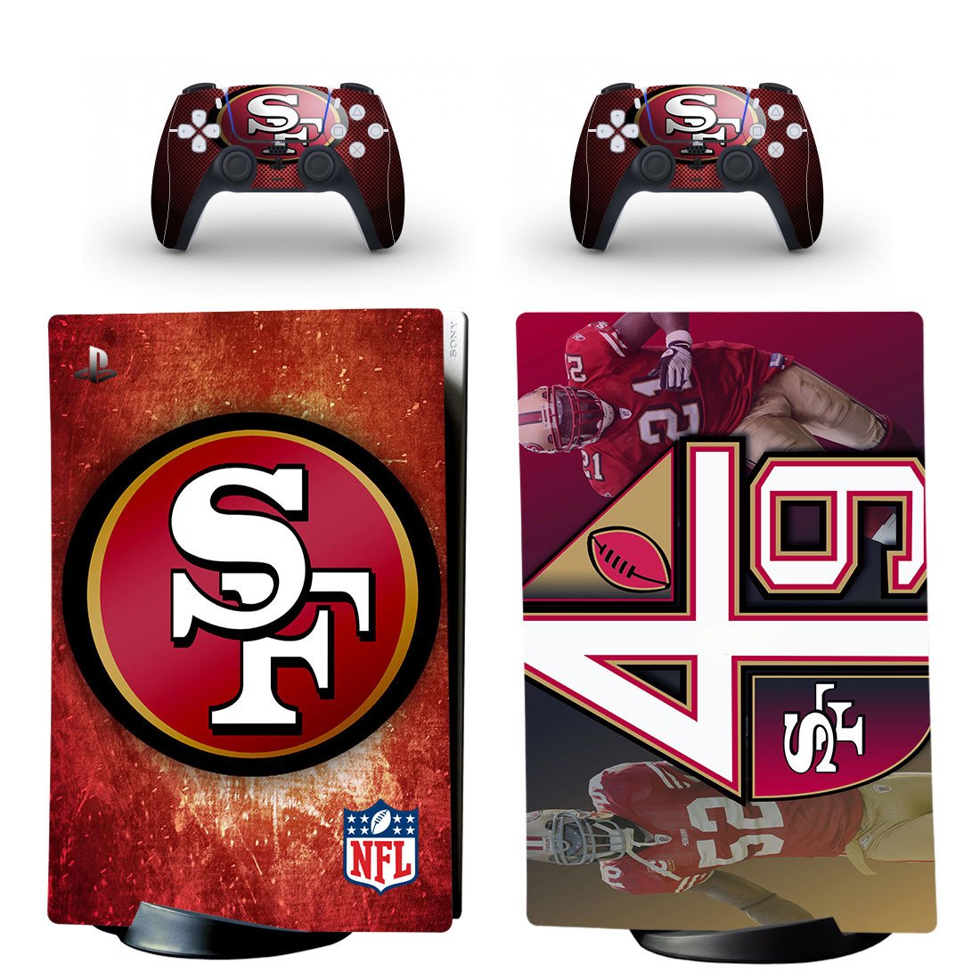 San Francisco 49ers decal skin for PS5 digital Console & 2 Controllers