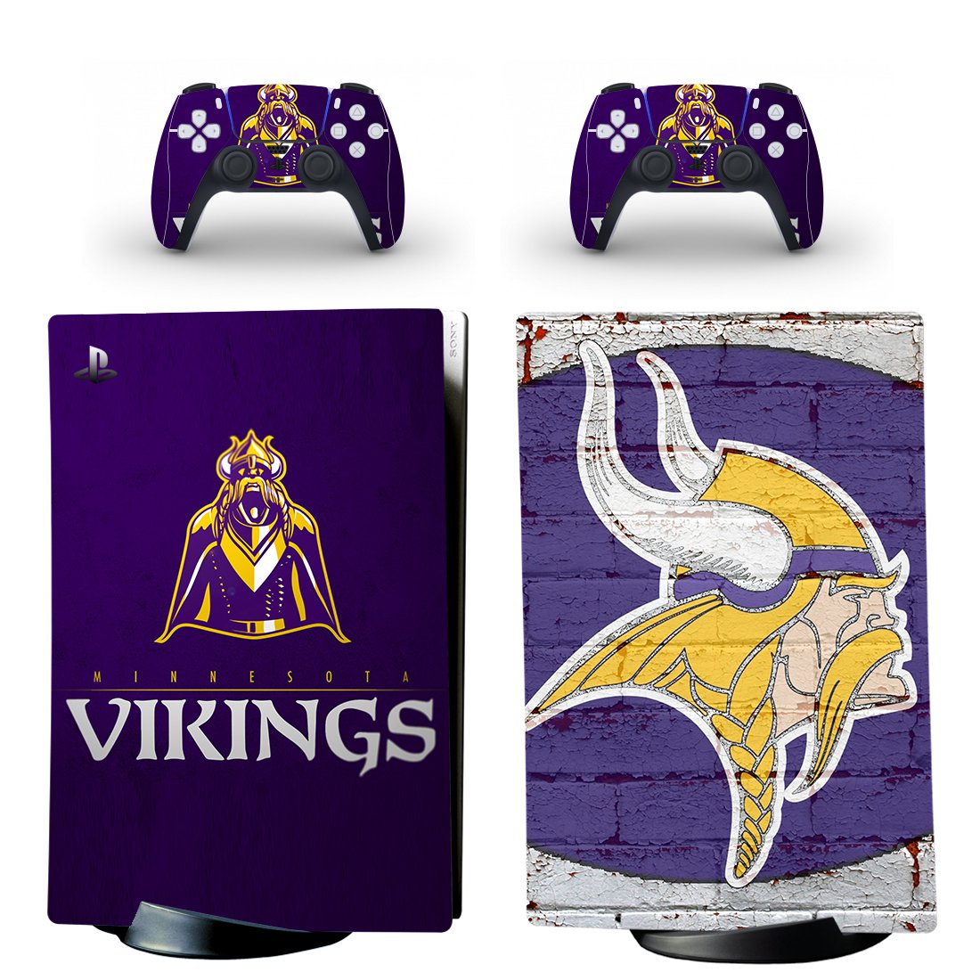 Minnesota Vikings decal skin for PS5 digital Console & 2 Controllers