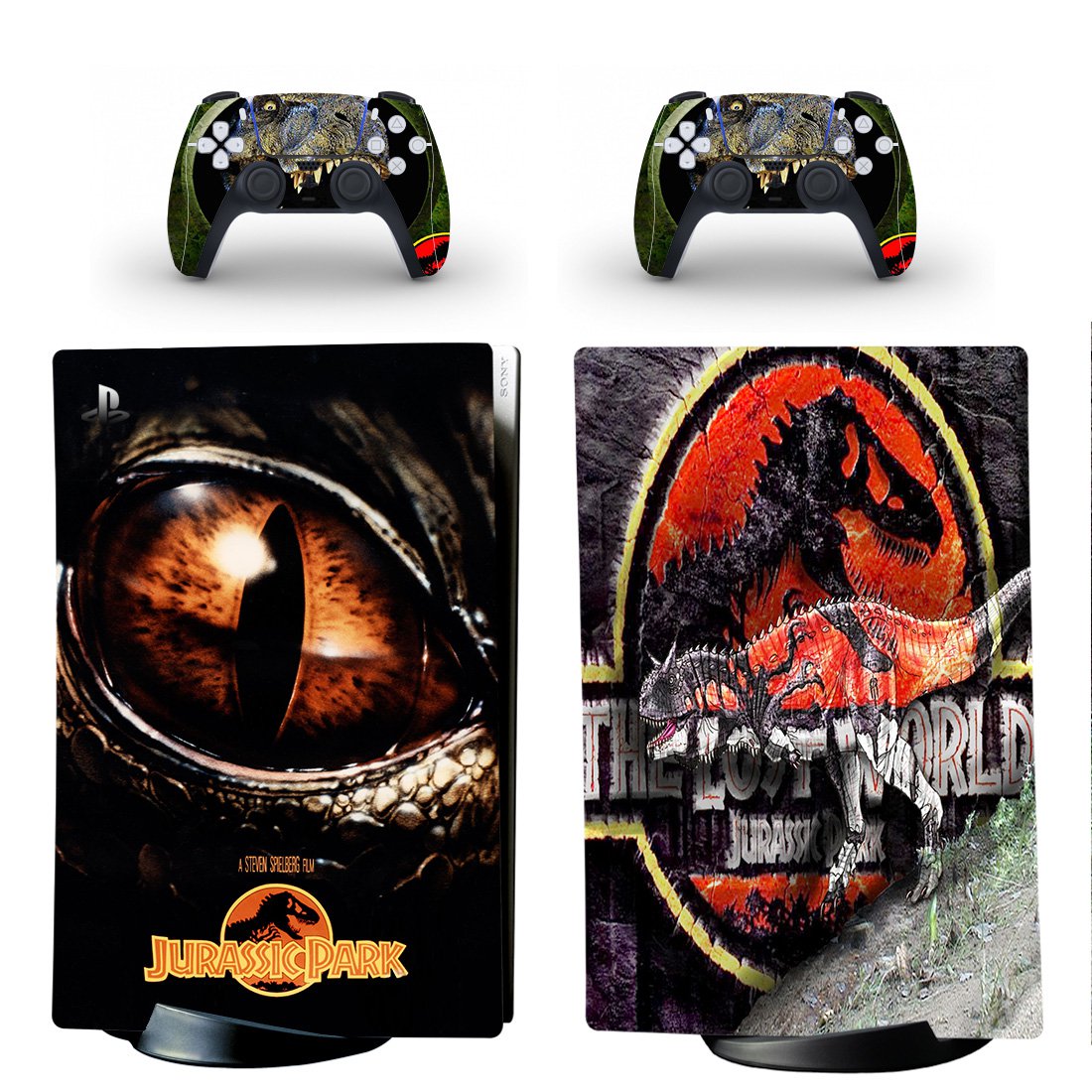 Jurassic Park decal skin for PS5 digital Console & 2 Controllers
