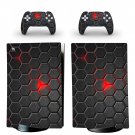 Metal Texture decal skin for PS5 digital Console & 2 Controllers