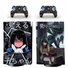 Mieruko chan decal skin for PS5 digital Console & 2 Controllers