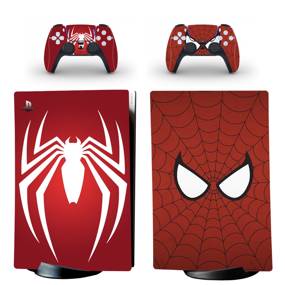 Spiderman decal skin for PS5 digital Console & 2 Controllers