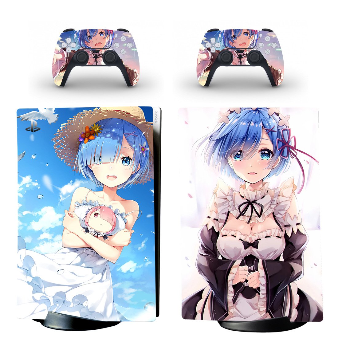 Date A Live decal skin for PS5 digital Console & 2 Controllers