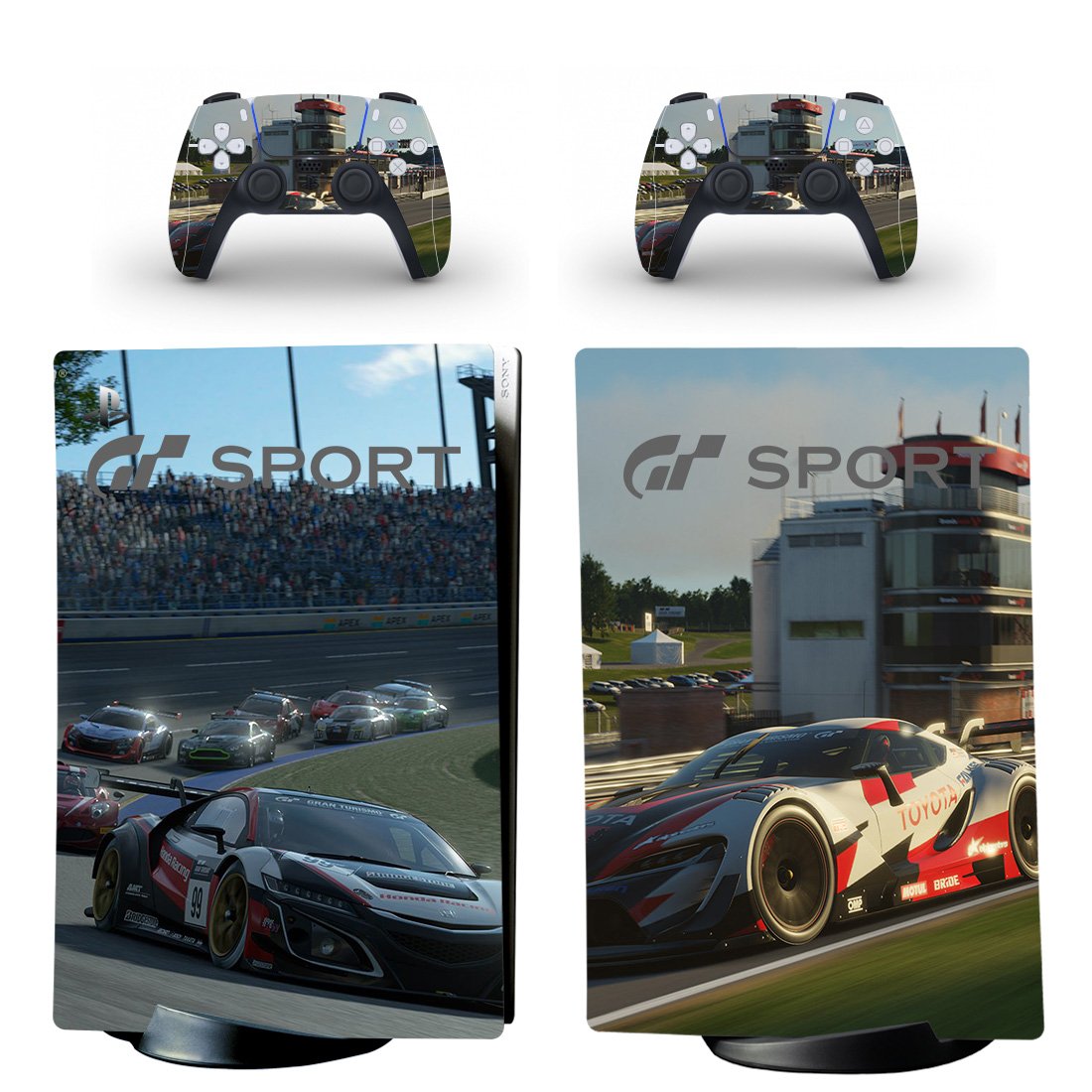 GT racing decal skin for PS5 digital Console & 2 Controllers