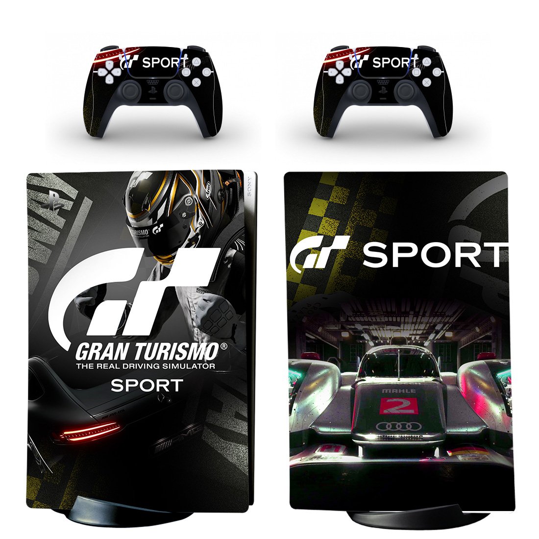 GT racing decal skin for PS5 digital Console & 2 Controllers