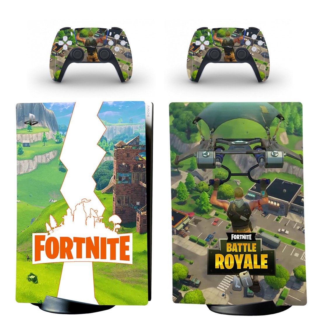 Fortnite decal skin for PS5 digital Console & 2 Controllers