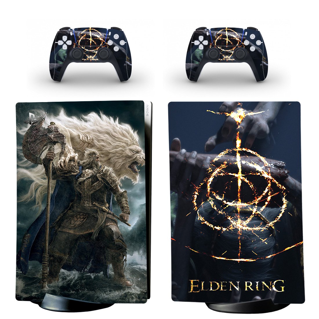 Elden Ring decal skin for PS5 digital Console & 2 Controllers