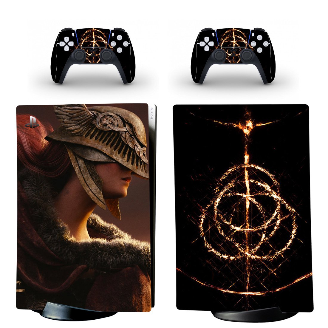 Elden Ring decal skin for PS5 digital Console & 2 Controllers