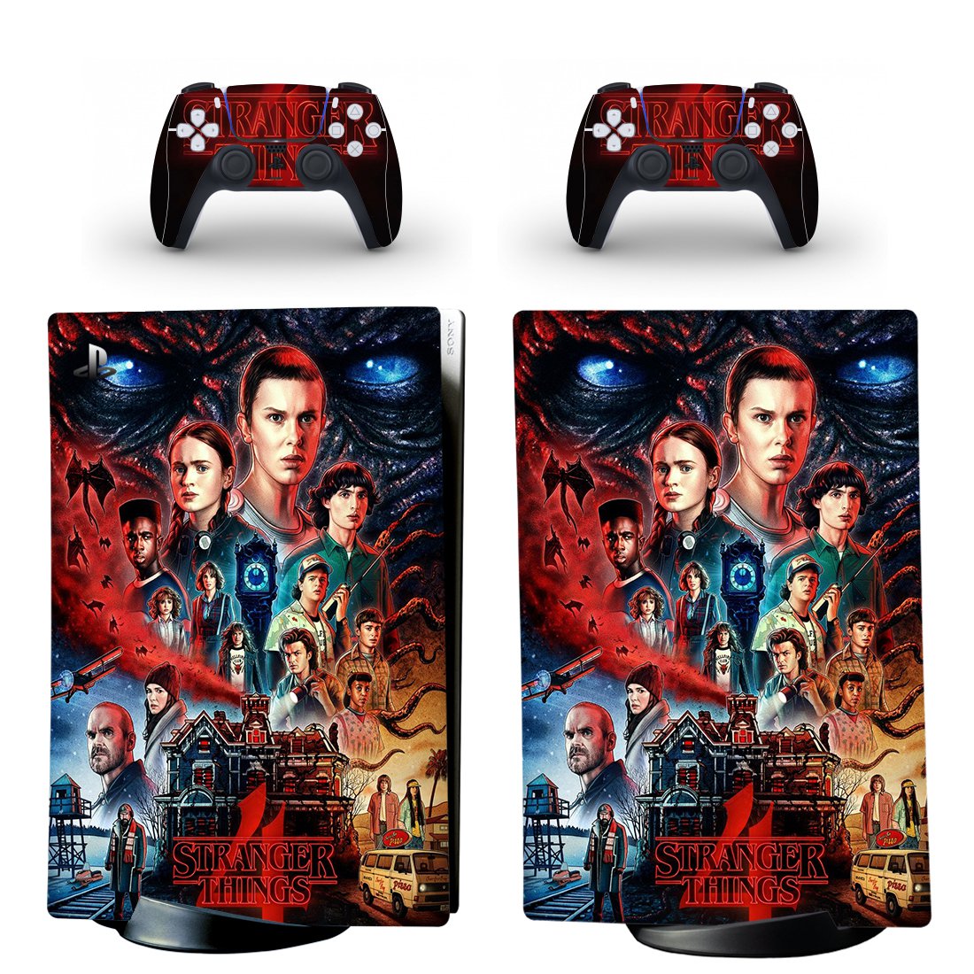 Stranger Things decal skin for PS5 digital Console & 2 Controllers