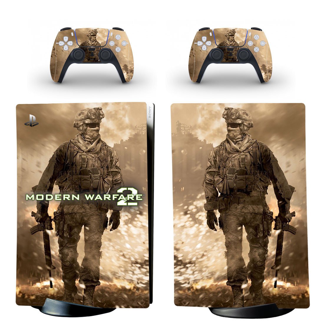 Modern Warfare 2 decal skin for PS5 digital Console & 2 Controllers