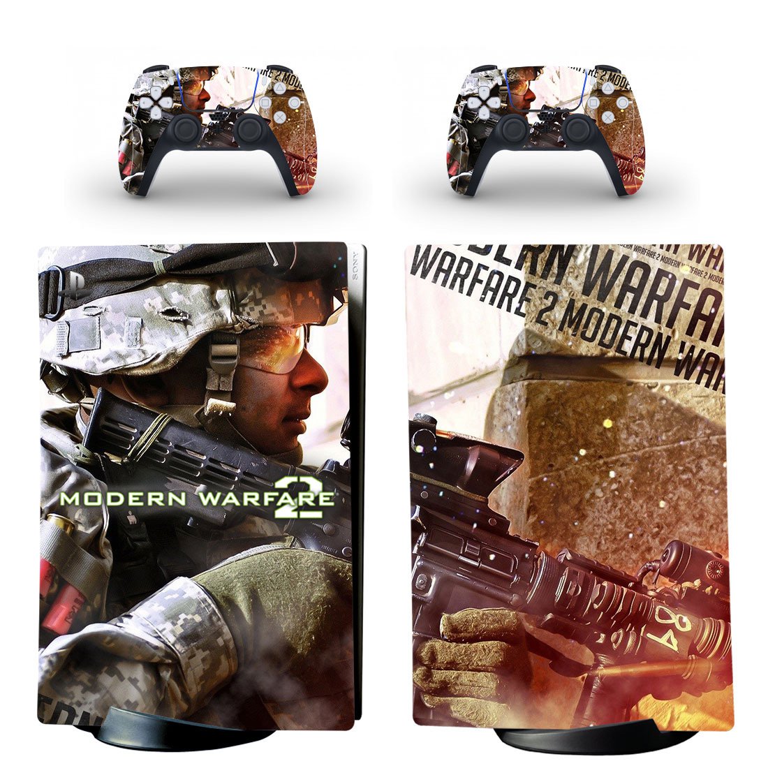 Modern Warfare 2 decal skin for PS5 digital Console & 2 Controllers
