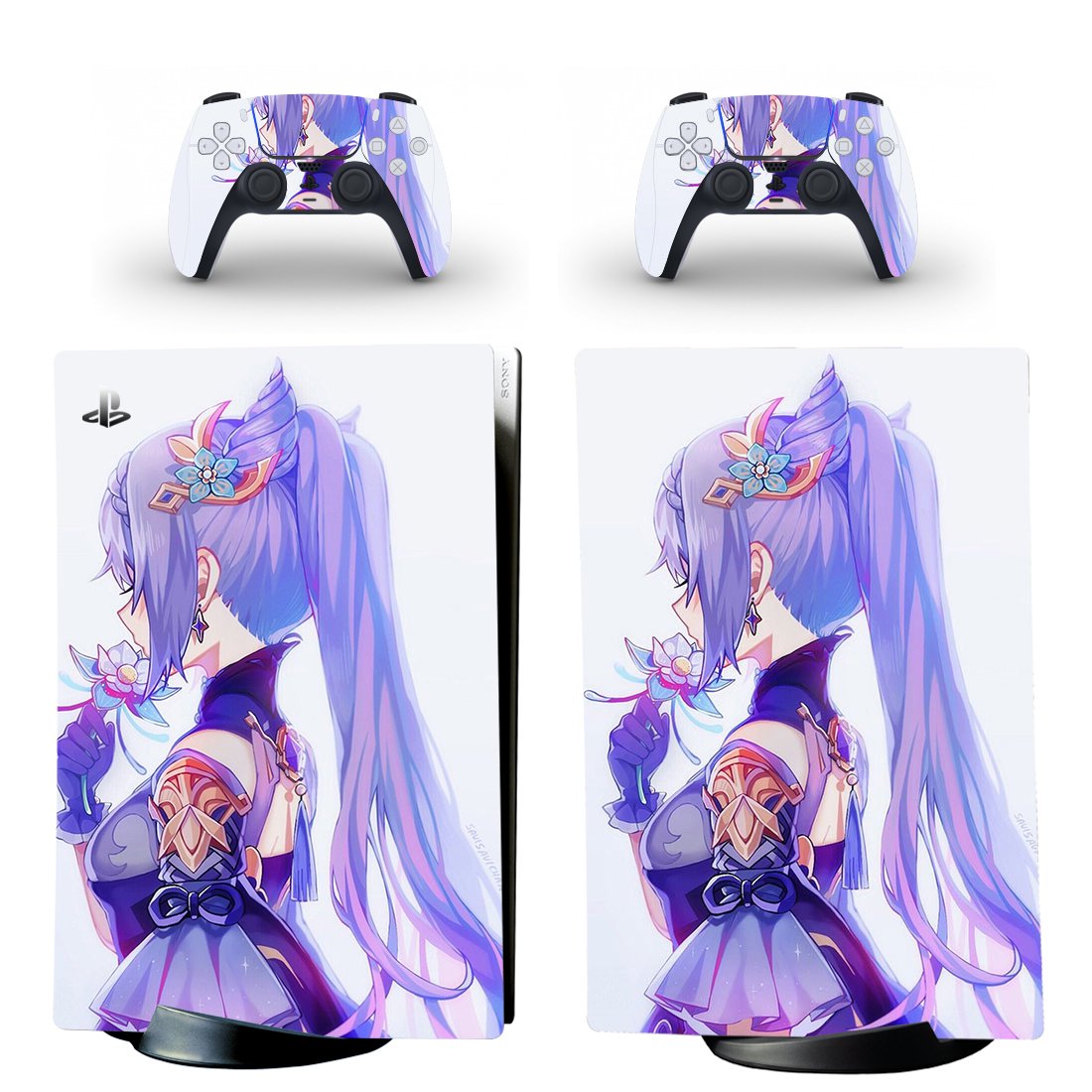 Genshin decal skin for PS5 digital Console & 2 Controllers