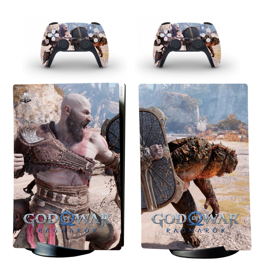 God of War decal skin for PS5 digital Console & 2 Controllers