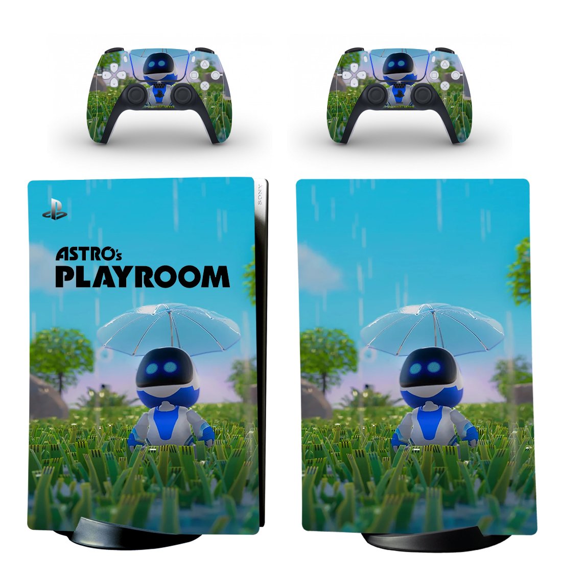 Astro's Playroom decal skin for PS5 digital Console & 2 Controllers