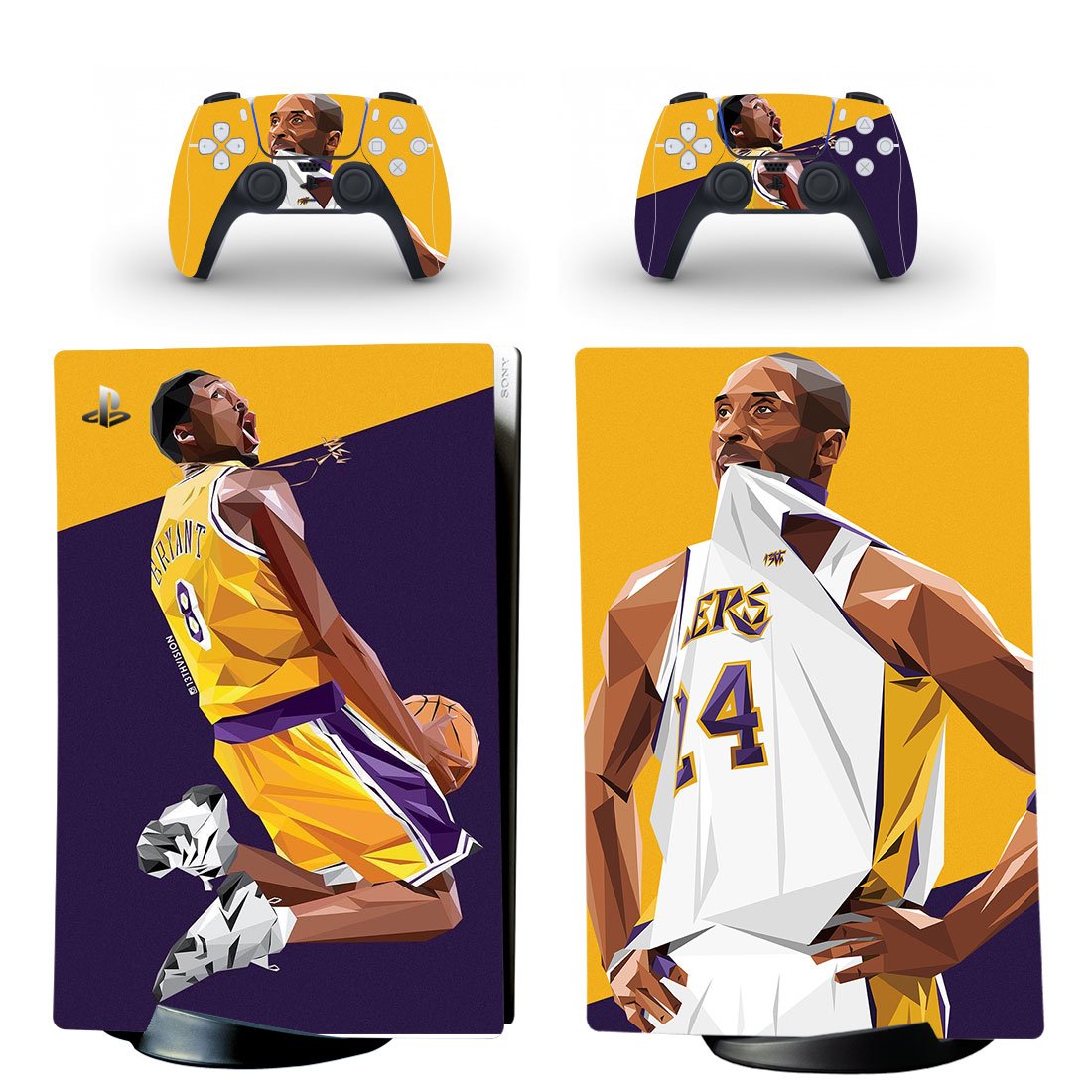 Kobe Bryant decal skin for PS5 digital Console & 2 Controllers