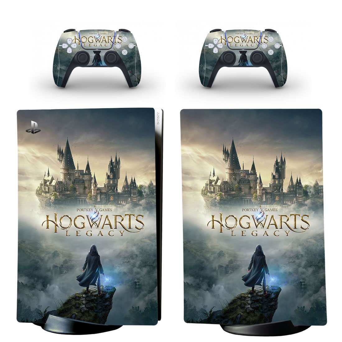 Hogwarts Legacy decal skin for PS5 digital Console & 2 Controllers