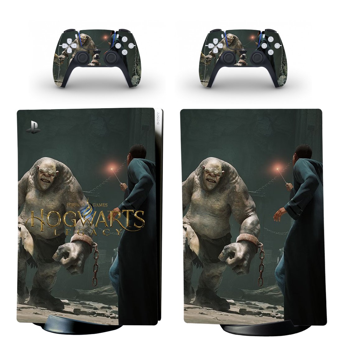 Hogwarts Legacy decal skin for PS5 digital Console & 2 Controllers