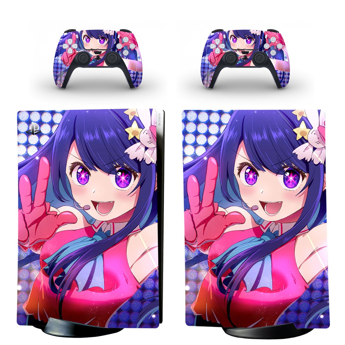 Oshi no Ko decal skin for PS5 digital Console & 2 Controllers