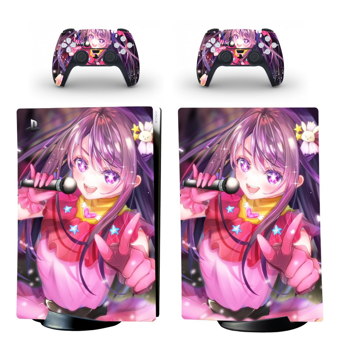 Oshi no Ko decal skin for PS5 digital Console & 2 Controllers