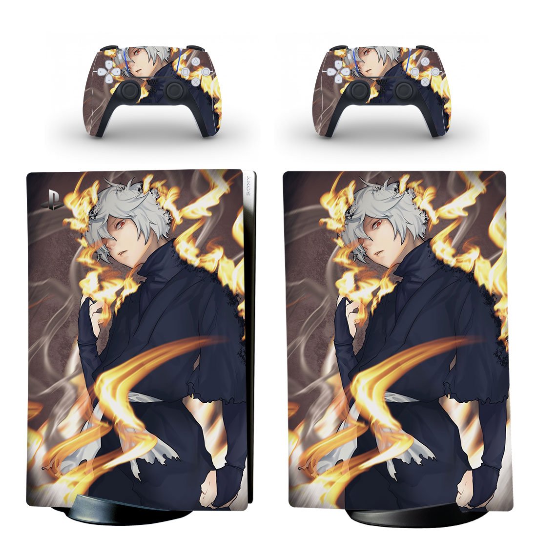 Anime decal skin for PS5 digital Console & 2 Controllers
