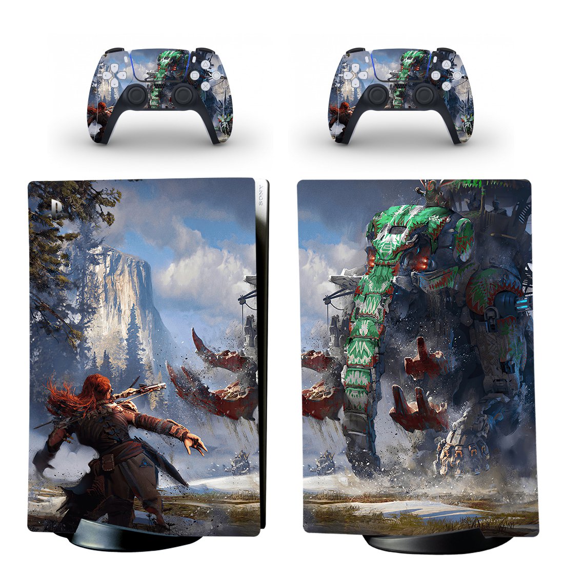 Horizon Forbidden West decal skin for PS5 digital Console & 2 Controllers