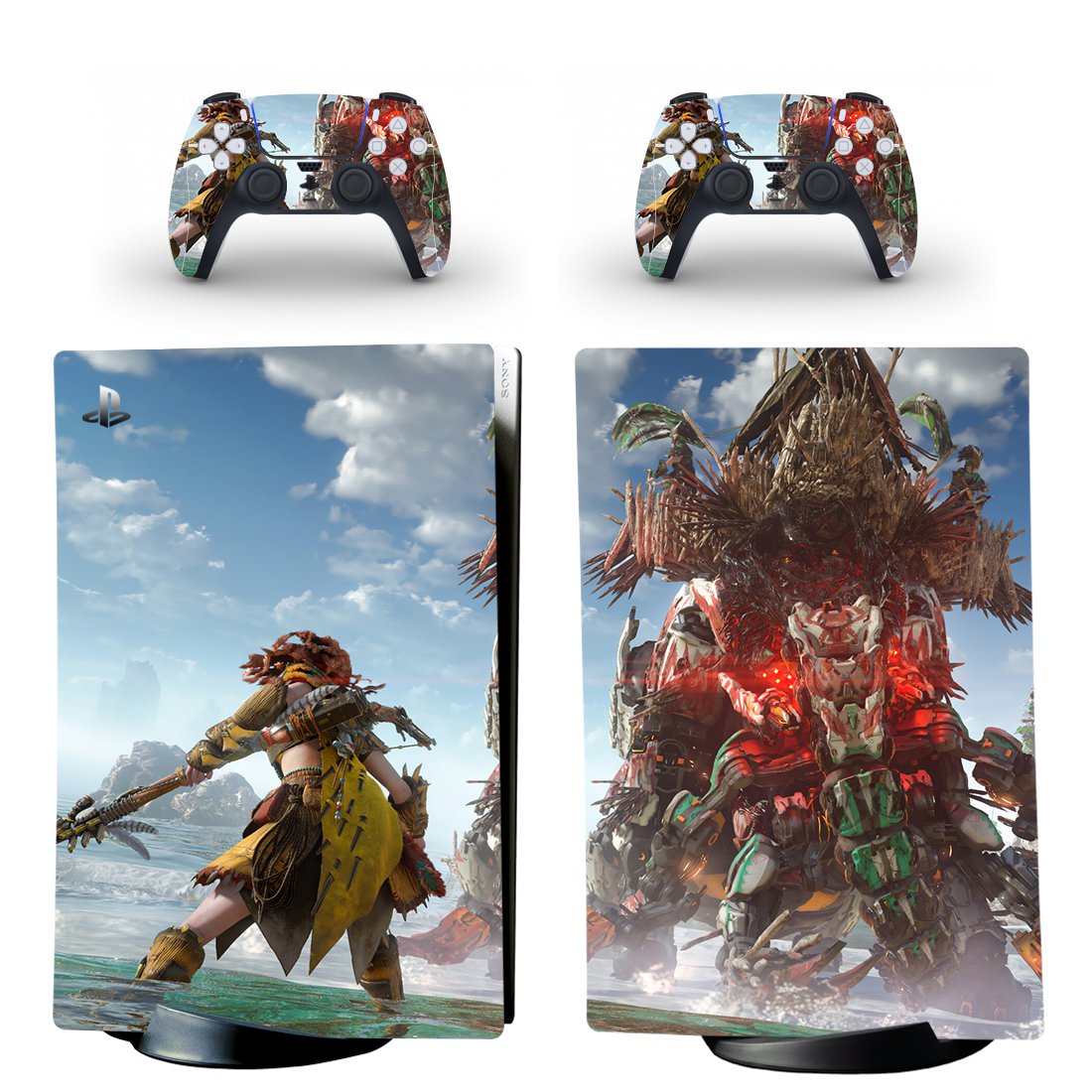 Horizon Forbidden West decal skin for PS5 digital Console & 2 Controllers