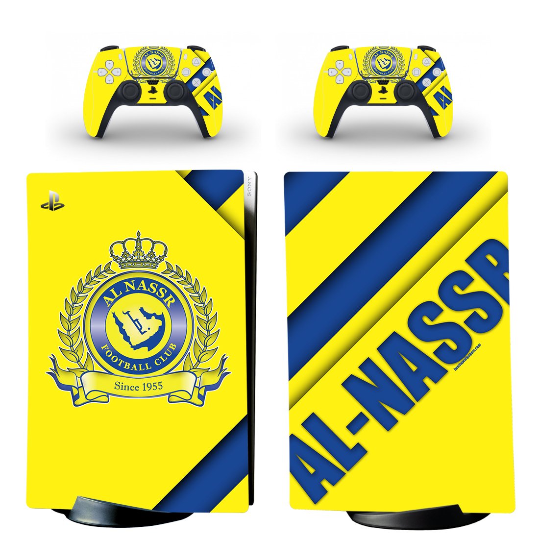 Al Nassr FC decal skin for PS5 digital Console & 2 Controllers