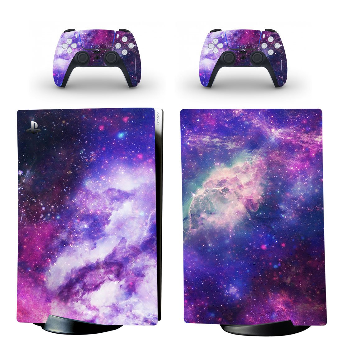 Galaxy Texture decal skin for PS5 digital Console & 2 Controllers