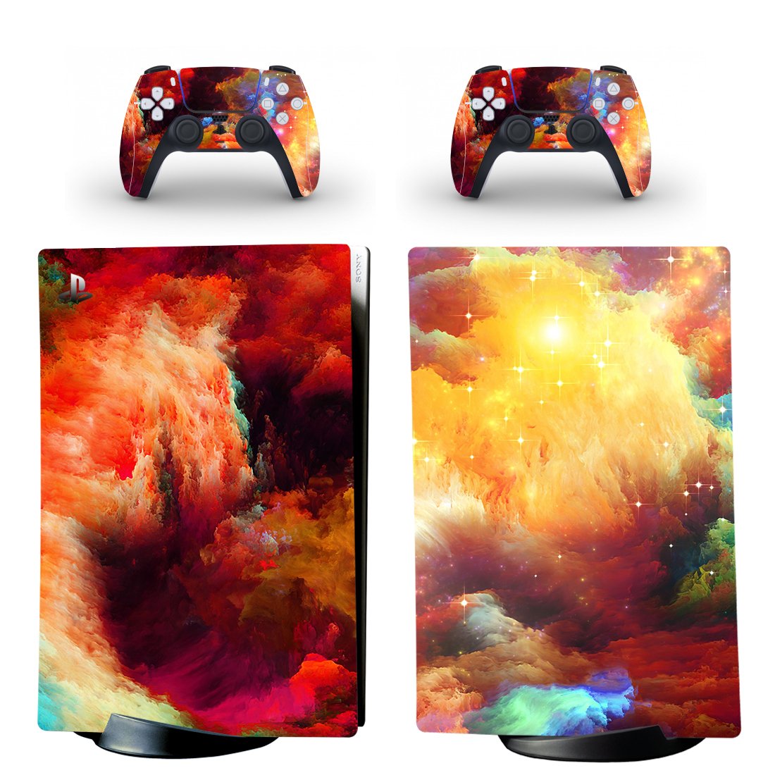 Sky Texture decal skin for PS5 digital Console & 2 Controllers