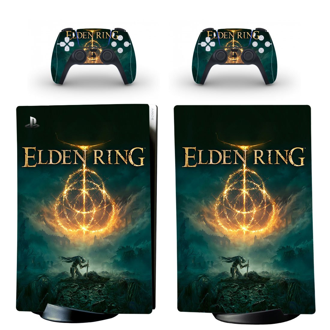 Elden Ring decal skin for PS5 digital Console & 2 Controllers