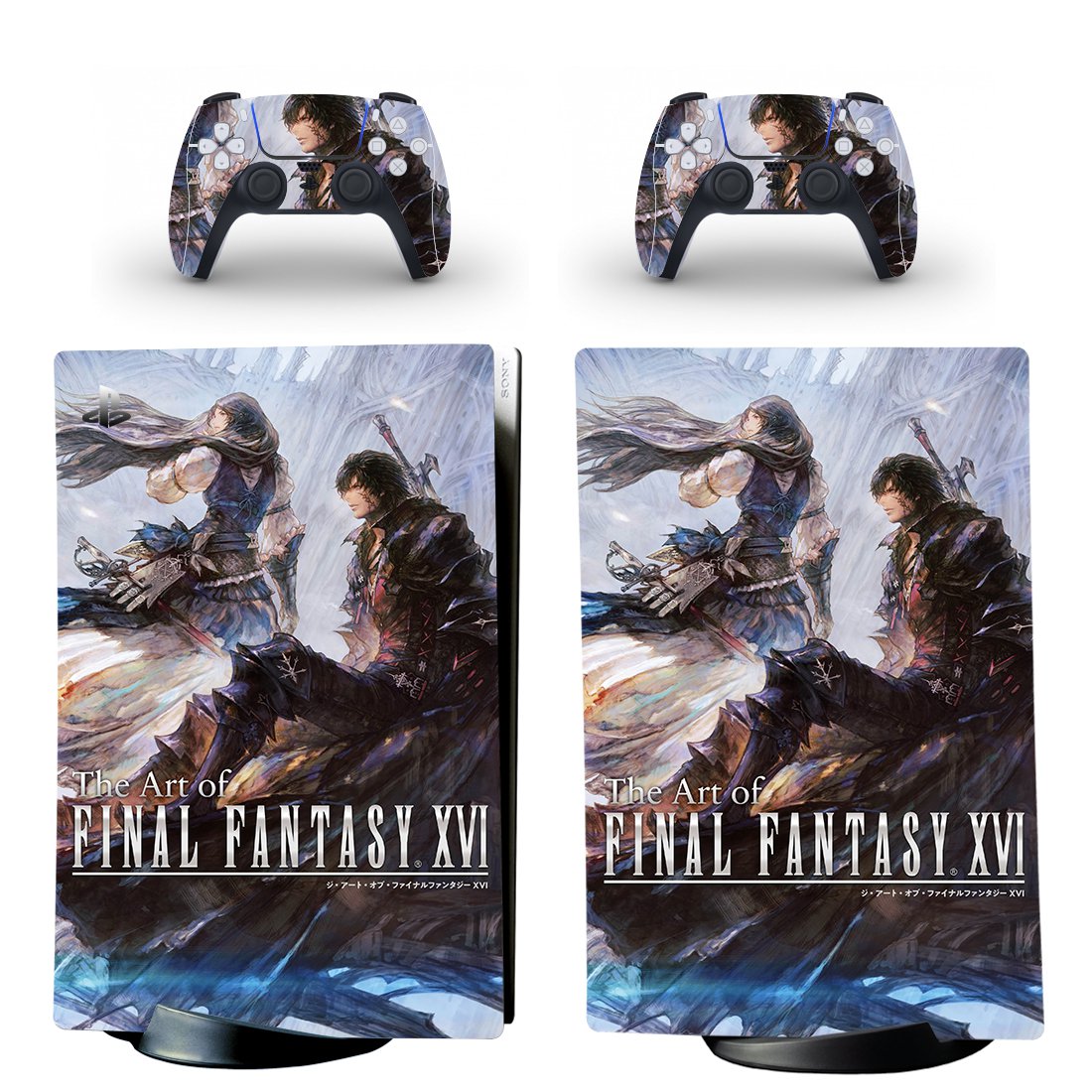 Final Fantasy 16 decal skin for PS5 digital Console & 2 Controllers