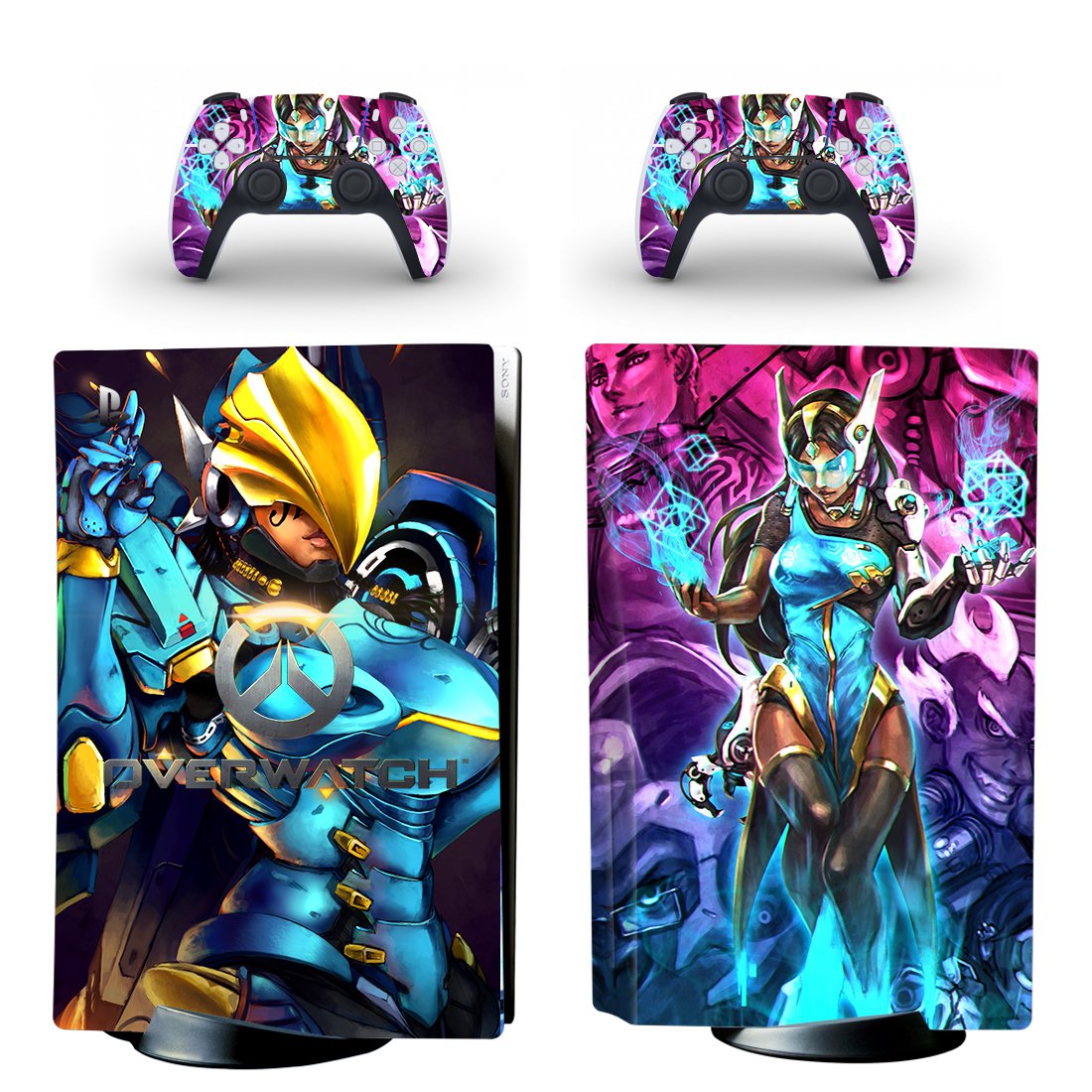 Overwatch decal skin for PS5 disc Console and 2 Controllers