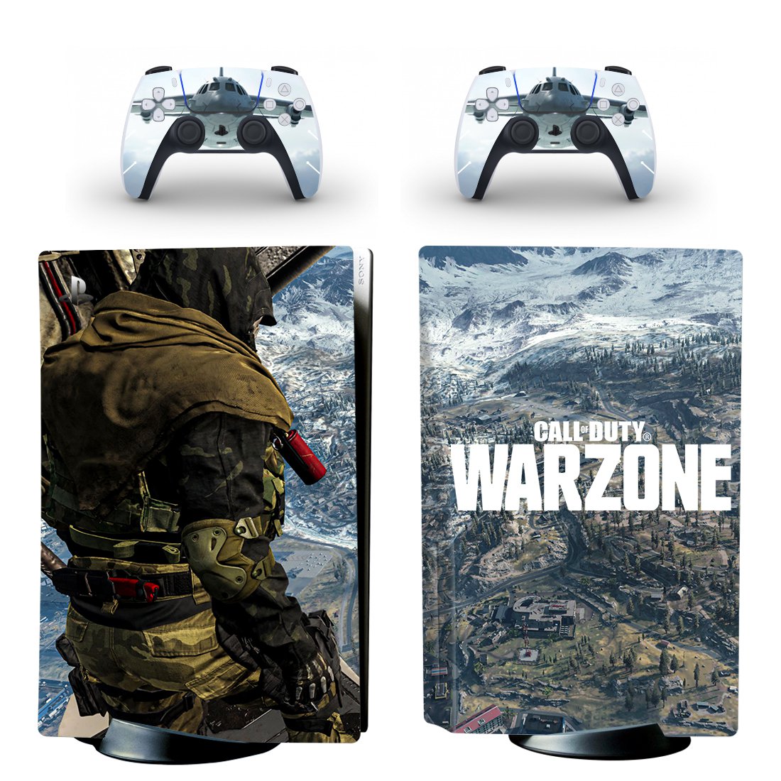 COD Warzone decal skin for PS5 disc Console and 2 Controllers