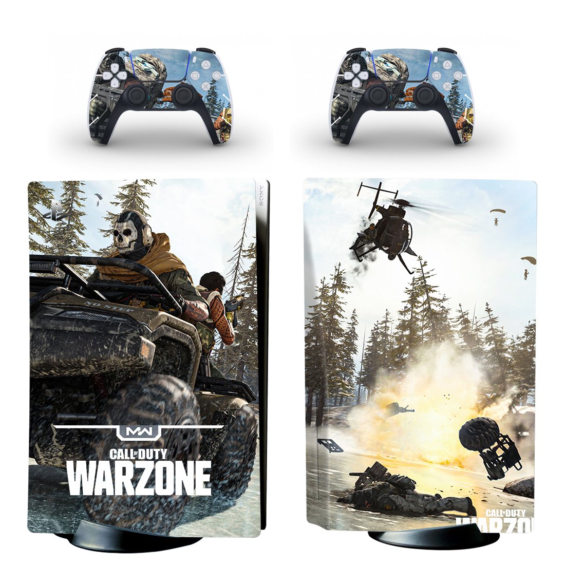 COD Warzone decal skin for PS5 disc Console and 2 Controllers