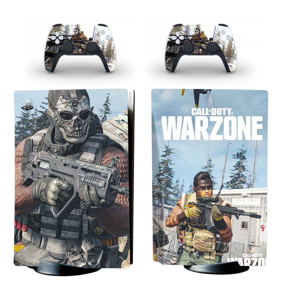 COD Warzone decal skin for PS5 disc Console and 2 Controllers