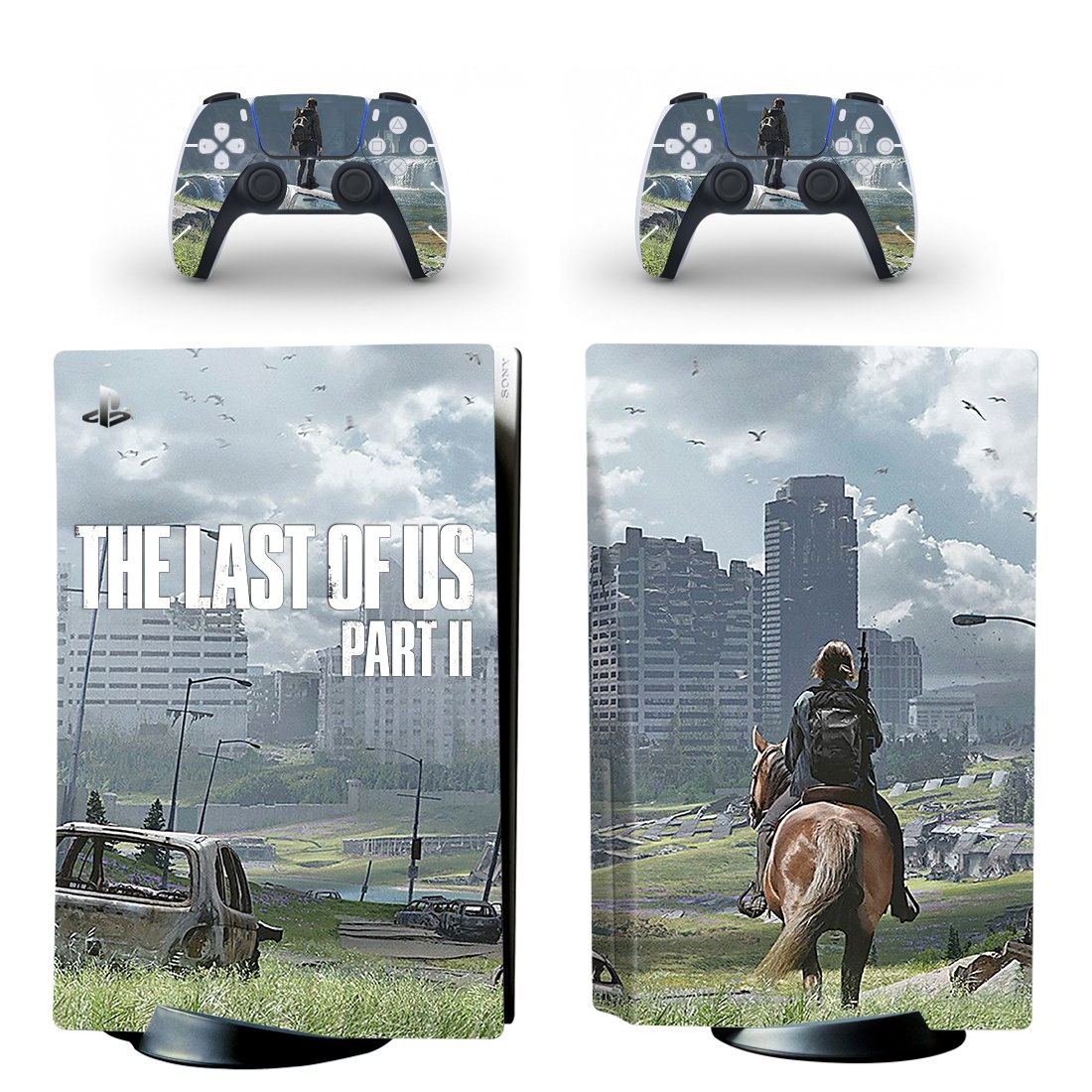 The Last of us 2 decal skin for PS5 disc Console and 2 Controllers