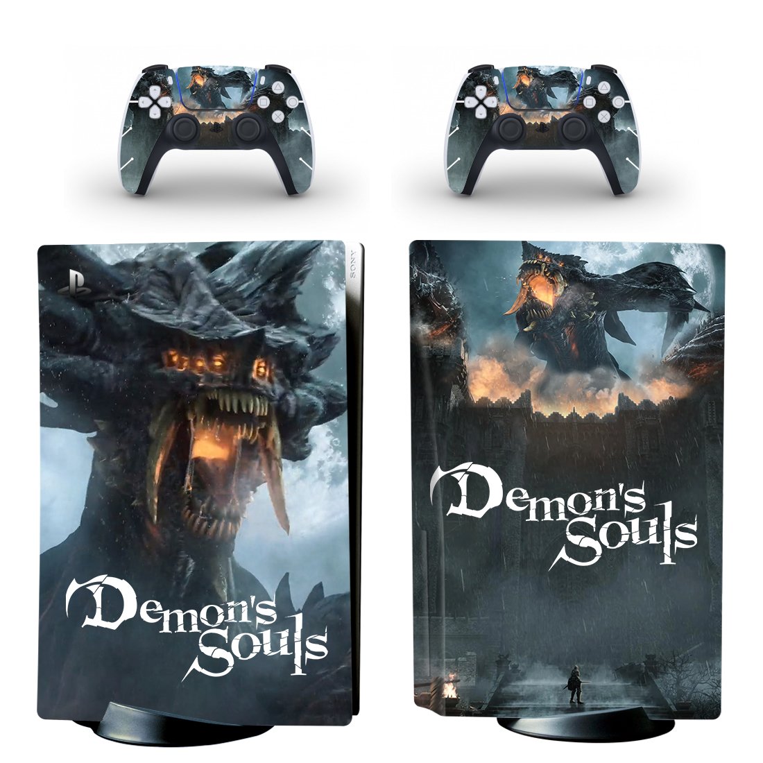 Demons Souls decal skin for PS5 disc Console and 2 Controllers