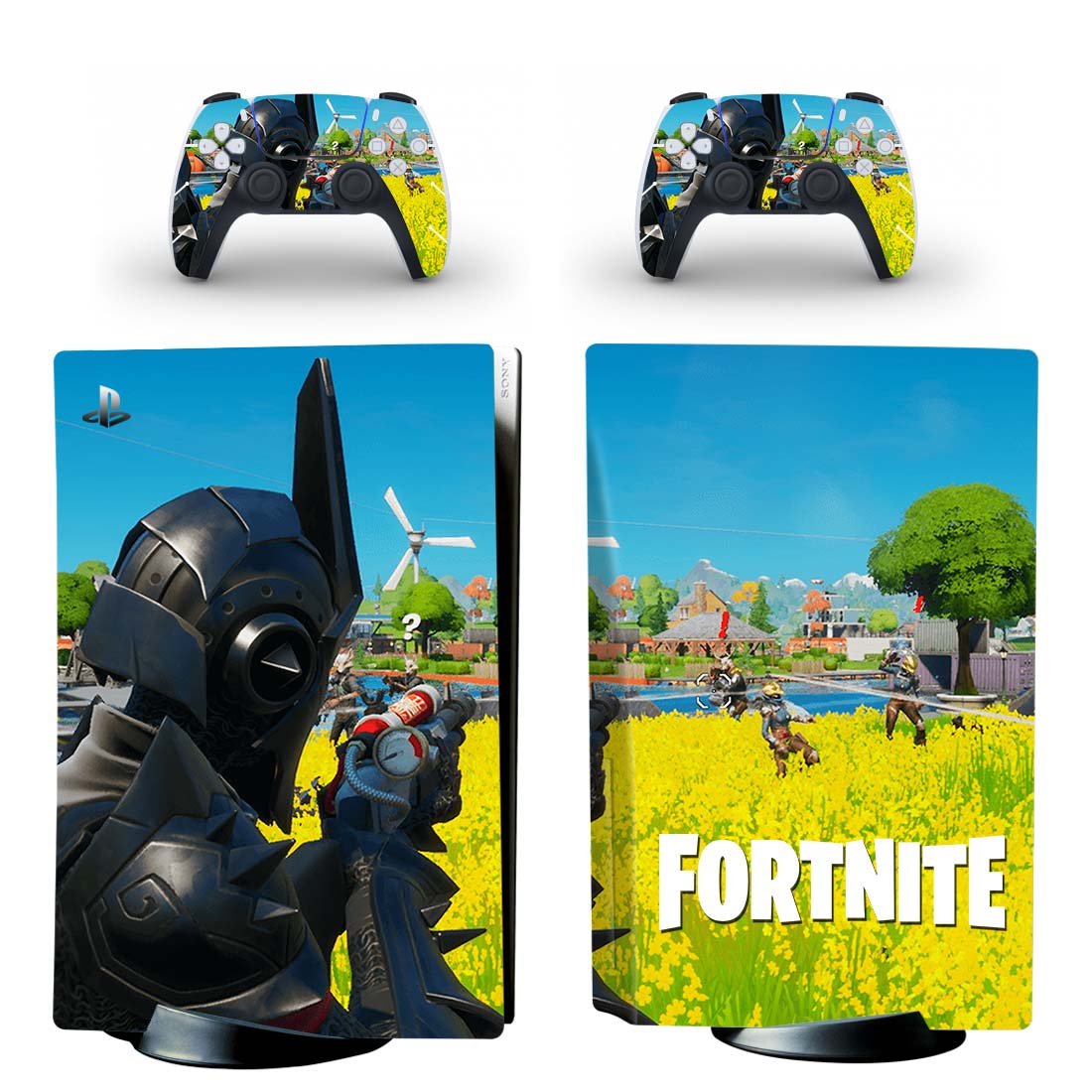 Fortnite decal skin for PS5 disc Console and 2 Controllers