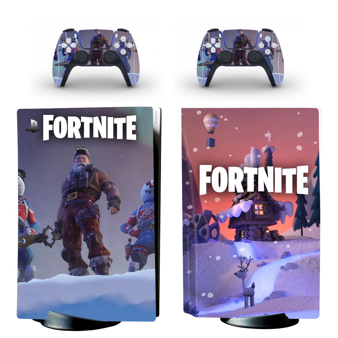 Fortnite decal skin for PS5 disc Console and 2 Controllers