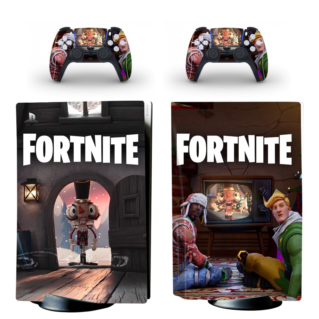 Fortnite decal skin for PS5 disc Console and 2 Controllers