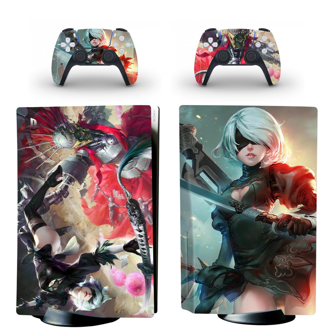 NieR Automata decal skin for PS5 disc Console and 2 Controllers