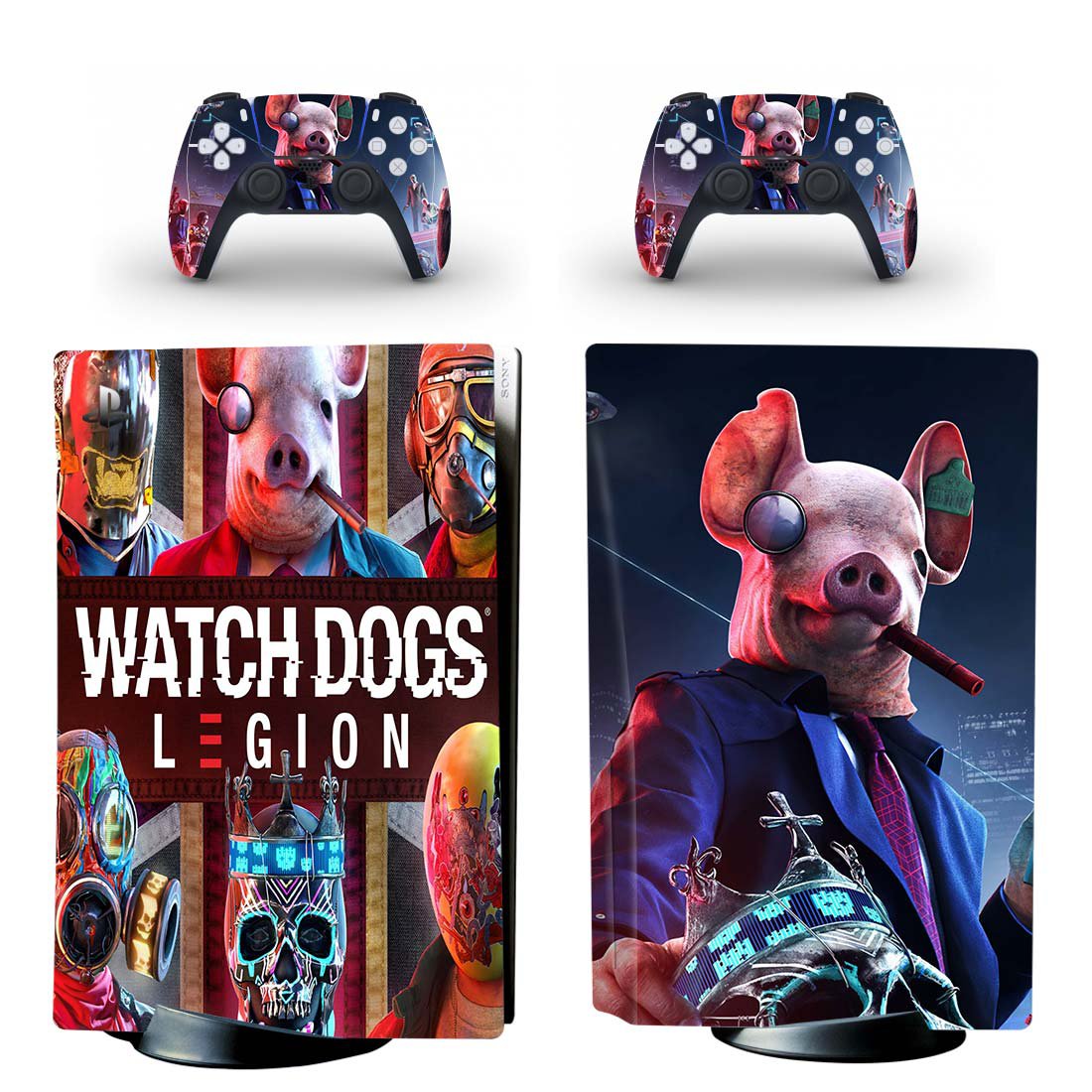 Watch Dogs Legion decal skin for PS5 disc Console and 2 Controllers