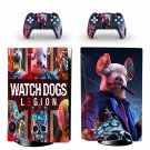 Watch Dogs Legion decal skin for PS5 disc Console and 2 Controllers