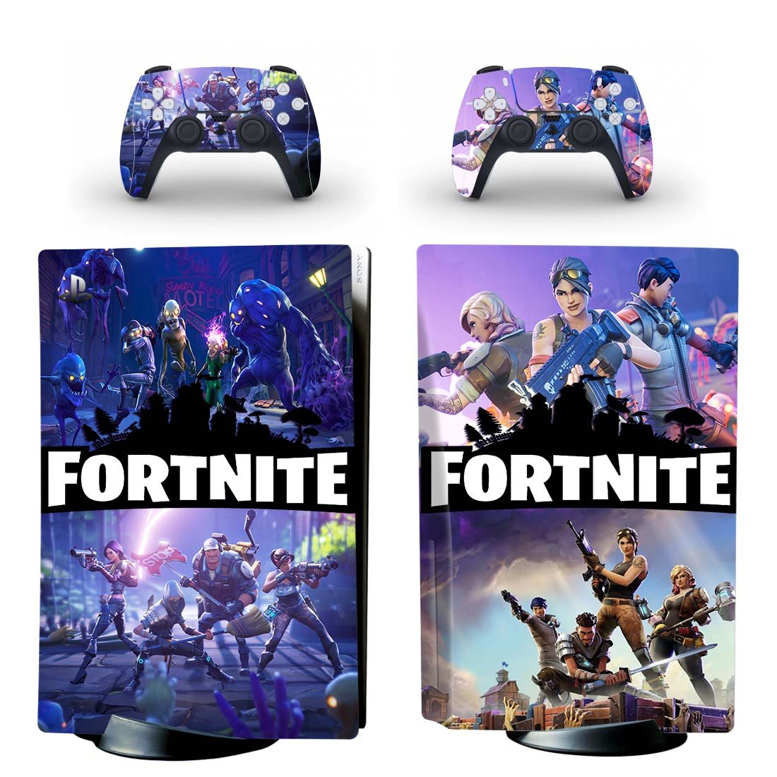 Fortnite decal skin for PS5 disc Console and 2 Controllers
