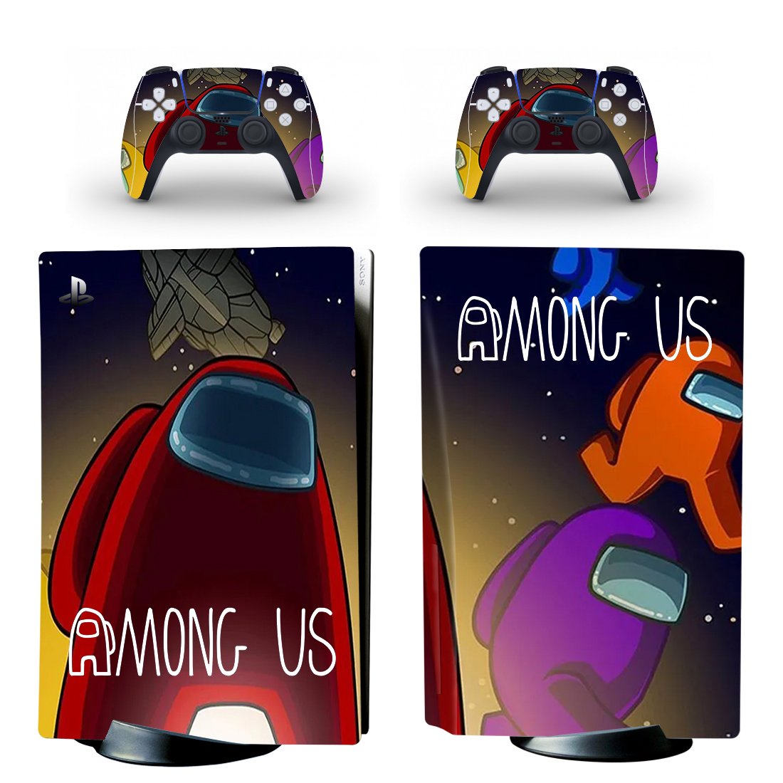 Among us decal skin for PS5 disc Console and 2 Controllers
