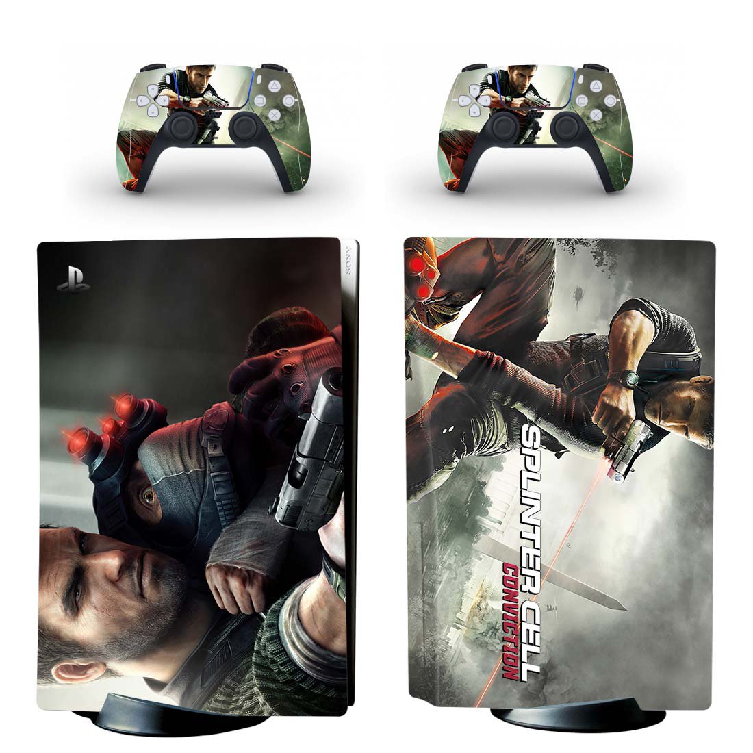 Tom Clancy's Splinter Cell decal skin for PS5 disc Console and 2 Controllers